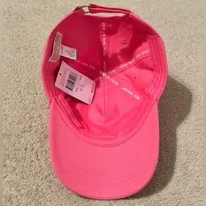 NWT MICHAEL KORS Women’s Signature Logo Adjustable Cotton Baseball Hat in Pink NWT Michael Kors Pink Signature Baseball Cap Hat ?? | eBay main image 2